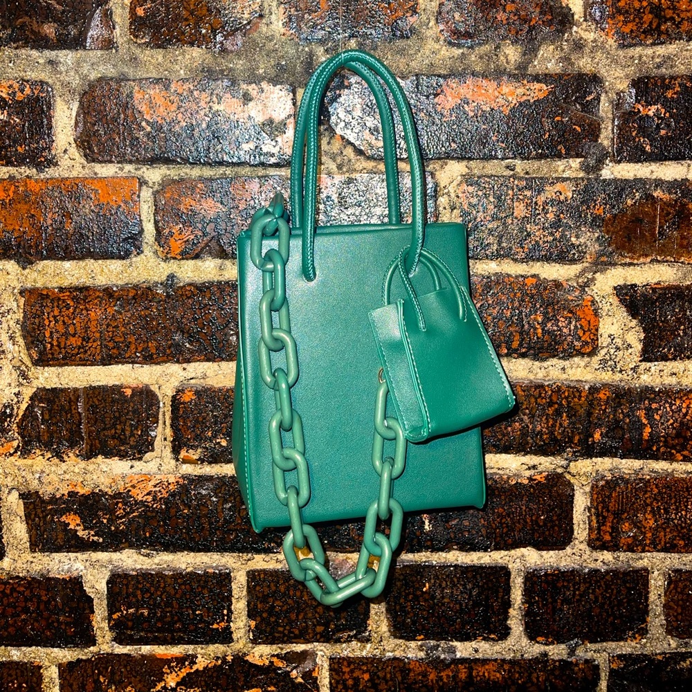 Deep Green Mini Chain Bag